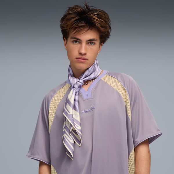 PUMA X Fenty Soft Printed Scarf, Pale Plum-Alpine Snow, extralarge-IND