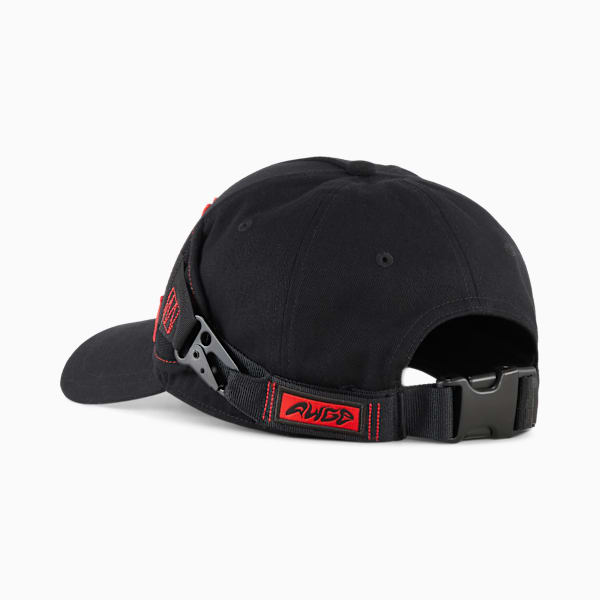 PUMA x A$AP ROCKY Embroidered Logo Cap, PUMA Black-Fierce Red, extralarge-IND