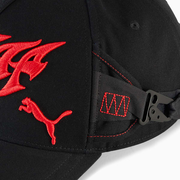 PUMA x A$AP ROCKY Embroidered Logo Cap, PUMA Black-Fierce Red, extralarge-IND