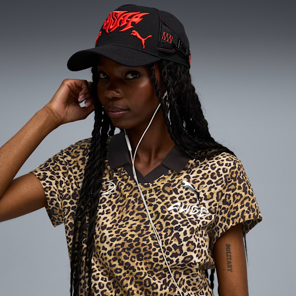 PUMA x A$AP ROCKY Embroidered Logo Cap, PUMA Black-Fierce Red, extralarge-IND