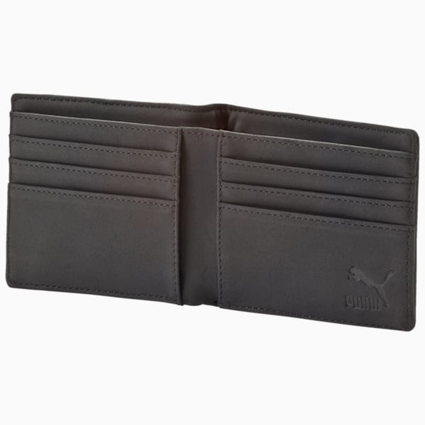 Suede Billfold Wallet, black, extralarge-IND