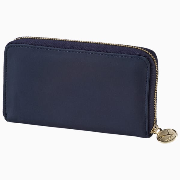 Suede East-West Wallet, peacoat, extralarge-IND