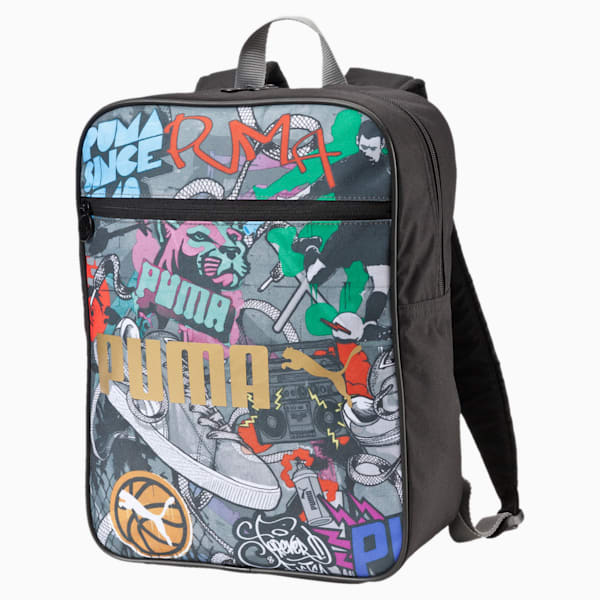 Campus Unisex Backpack, Puma Black-graffiti, extralarge-IND