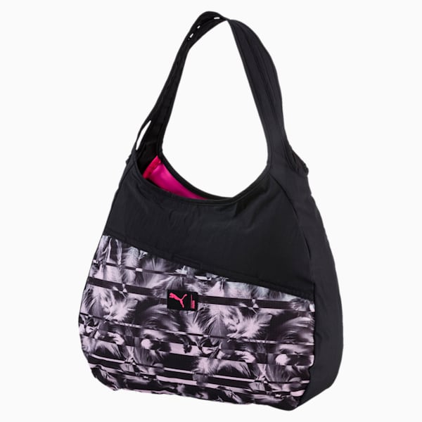 Training Women's Studio Hobo Bag, Puma Black-White-graphic, extralarge-IND