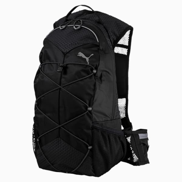 Lightweight Running Backpack, Puma Black-QUIET SHADE, extralarge