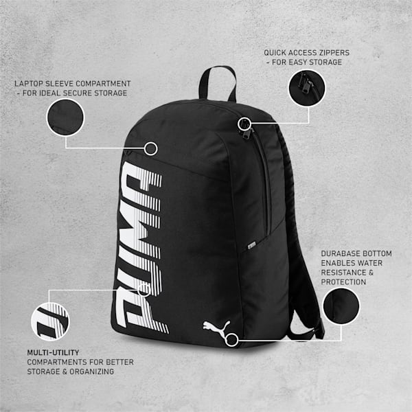 Pioneer I Unisex Backpack, Puma Black, extralarge-IND