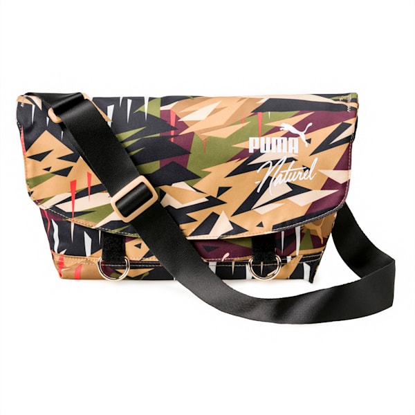 PUMA x NATUREL Messenger Bag, Puma Black-moon jungle camo, extralarge