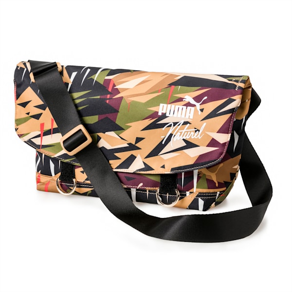 PUMA x NATUREL Messenger Bag, Puma Black-moon jungle camo, extralarge