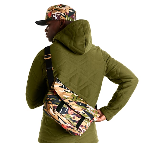 PUMA x NATUREL Messenger Bag, Puma Black-moon jungle camo, extralarge