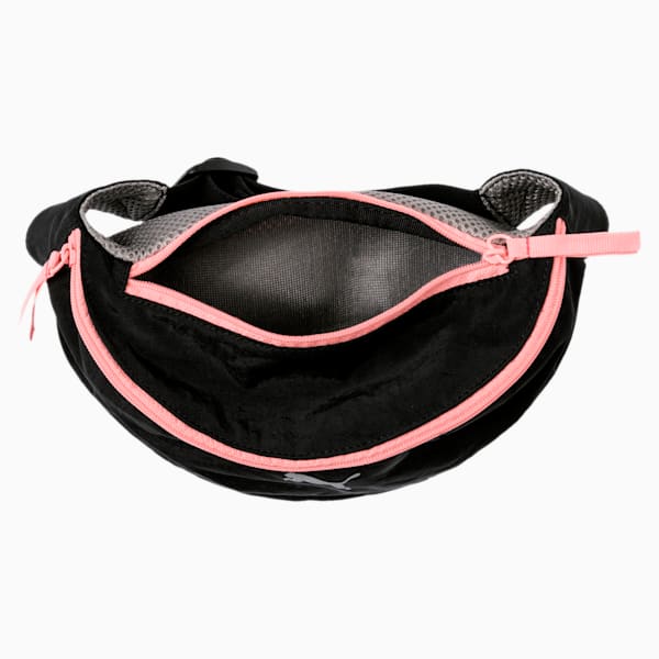 Running Waist Belt, Puma Black-Soft Fluo Peach, extralarge