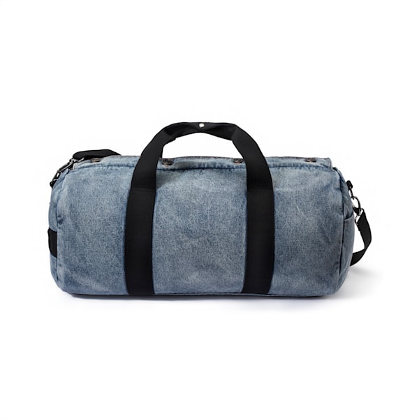 PUMA x XO Denim Duffle, Blue Indigo-BLEACHED DENIM, extralarge