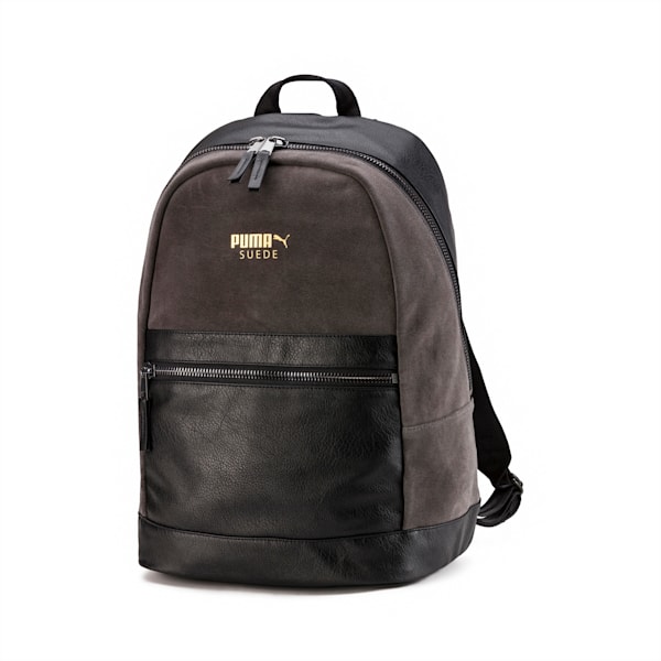 Suede Lux Backpack, Dark Shadow-Puma Black, extralarge