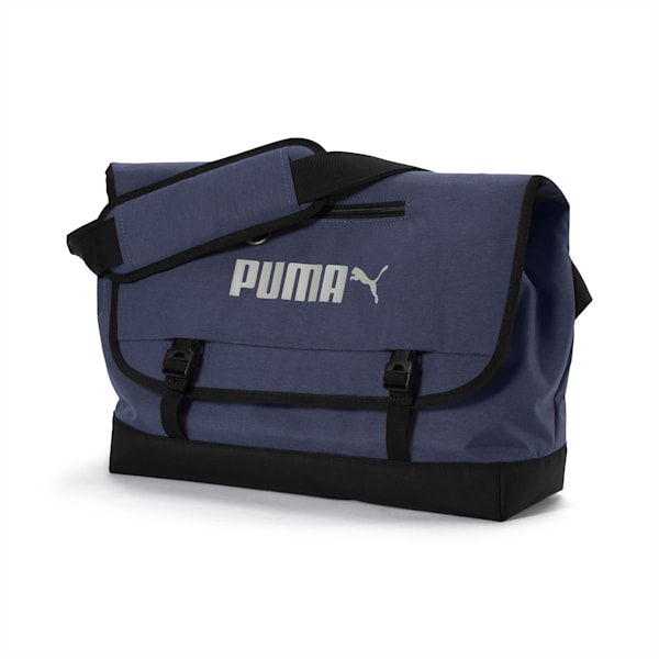 Campus Unisex Shoulder Bag, Peacoat-Puma Black, extralarge-IND