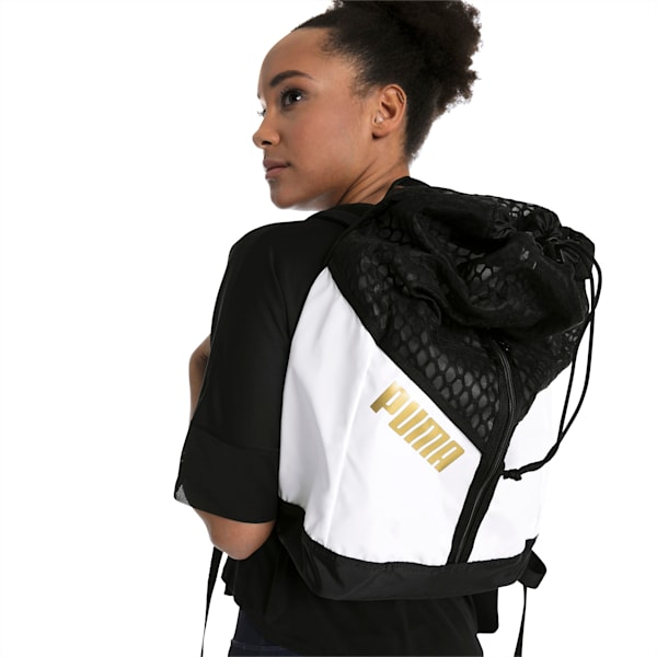 Ambition Gold Women's Backpack, Puma White-Puma Black, extralarge