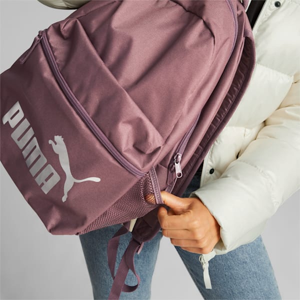 Phase Backpack, Dusty Plum-Metallic Logo, extralarge