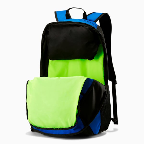 Soccer Backpack, Electric Blue Lemonade-Black, extralarge