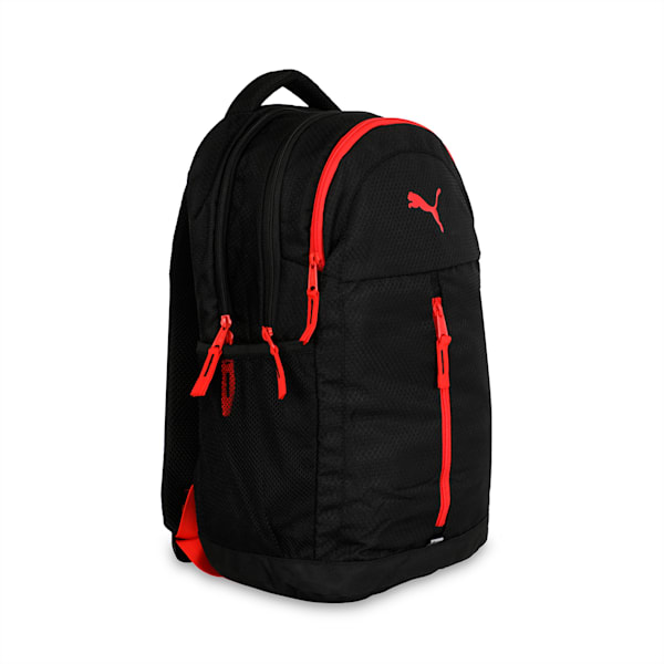 PUMA Pals Backpack, Puma Black-Poppy Red, extralarge-IND