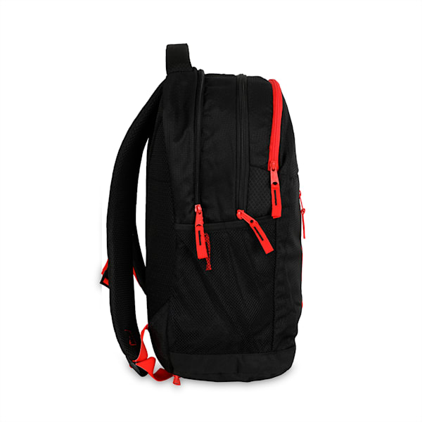 PUMA Pals Backpack, Puma Black-Poppy Red, extralarge-IND