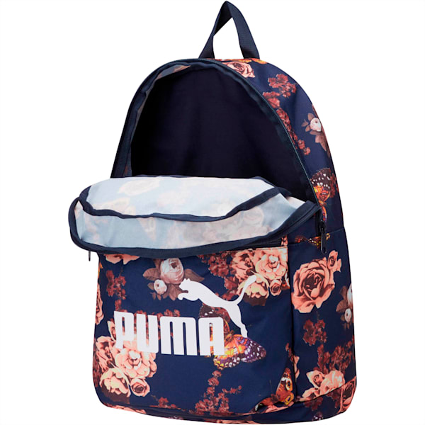 Puma Classic Cat Backpack, Peacoat-Flower AOP, extralarge