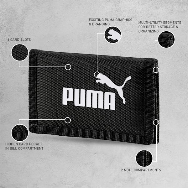 PUMA Phase Woven Wallet, Puma Black