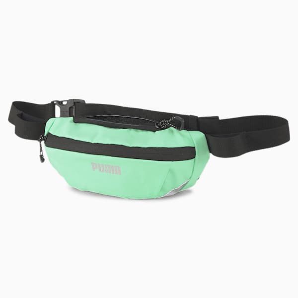 Bolso para Cintura Classic Running, Puma Black-Green Glimmer, extralarge