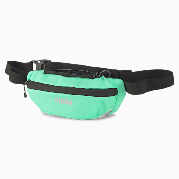 Classic Waist Bag, Puma Black-Green Glimmer, extralarge