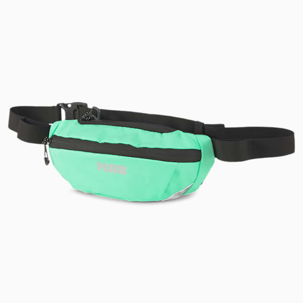 Classic Waist Bag, Puma Black-Green Glimmer, extralarge