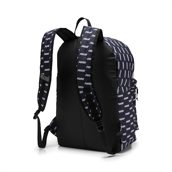 PUMA Academy Backpack, Peacoat-PUMA wording AOP, extralarge