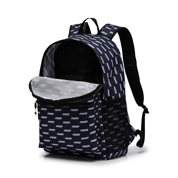 PUMA Academy Backpack, Peacoat-PUMA wording AOP, extralarge