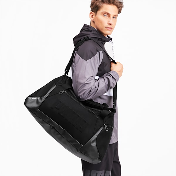 Black Duffel Bag, Holdall Bag, Leather Gym Bag