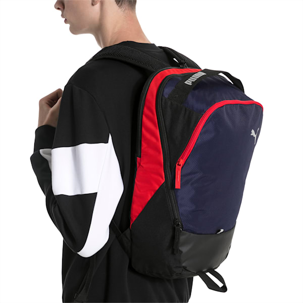 PUMA X Backpack, Peacoat-Puma Red-Puma Black, extralarge