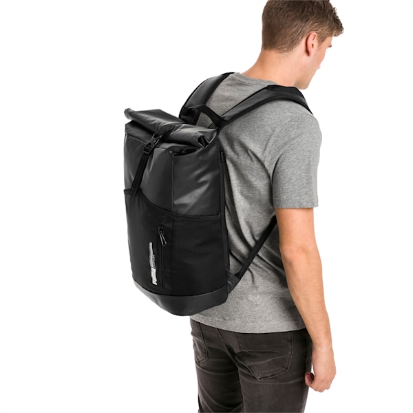 Energy Rolltop Backpack, Puma Black, extralarge