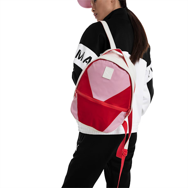 Prime Time Archive Backpack, Puma White-Hibiscus-Pale Pink, extralarge