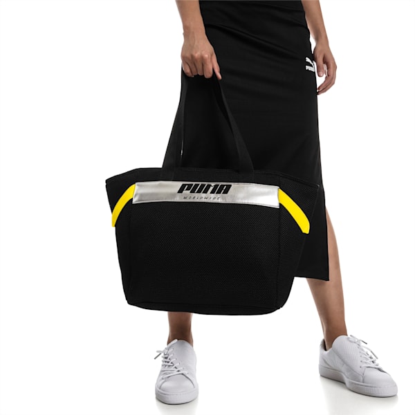 Prime Street Large Shopper, Puma Black-Blazing Yellow, extralarge