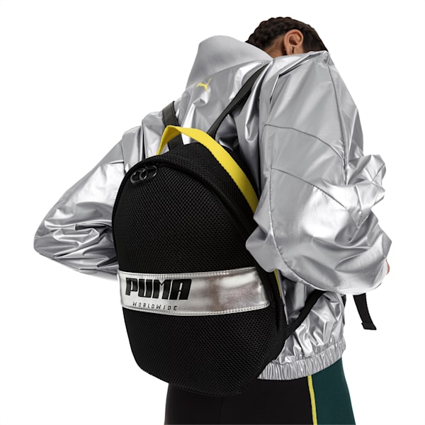 Prime Street Backpack, Puma Black-Blazing Yellow, extralarge