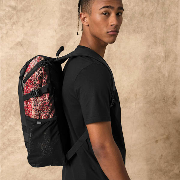 PUMA x LES BENJAMINS Backpack, Puma Black-AOP, extralarge