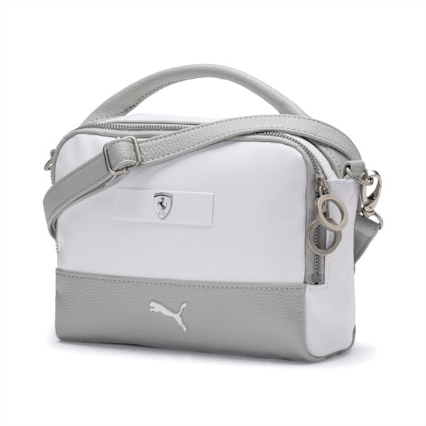 Ferrari Lifestyle Mini Women's Handbag, Puma White-Gray Violet, extralarge-IND