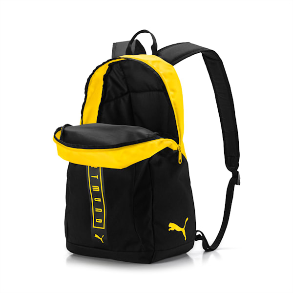 BVB Fan Backpack, Puma Black-Cyber Yellow, extralarge