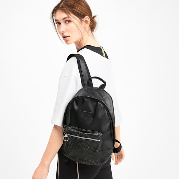 Puma black leather backpack shop