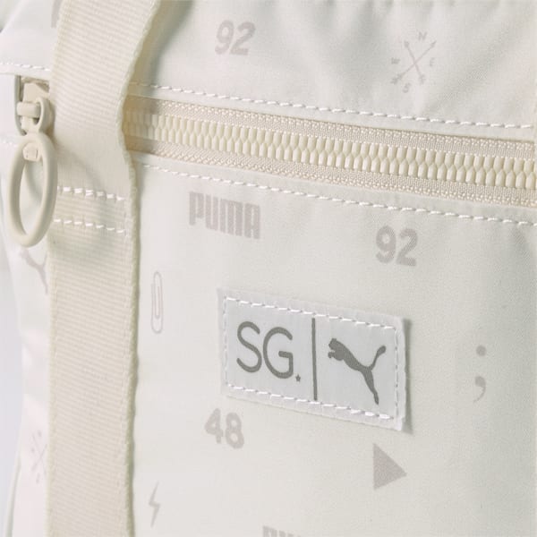 SG x PUMA Mini Duffel Bag, Whisper White-AOP, extralarge
