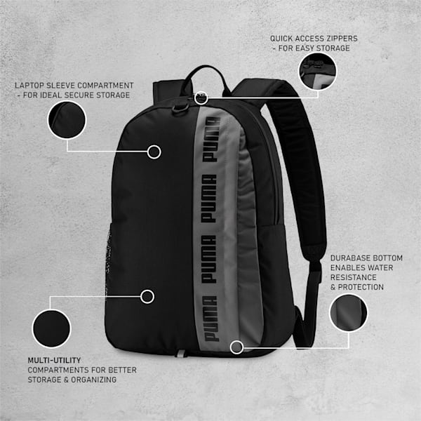 Phase II Unisex Backpack, Puma Black, extralarge-IND