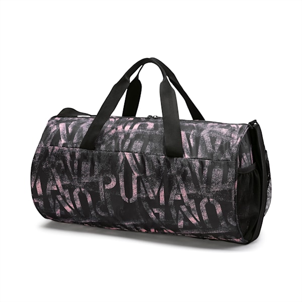 AT ESS Barrel Bag, Puma Black-Bridal Rose-AOP, extralarge