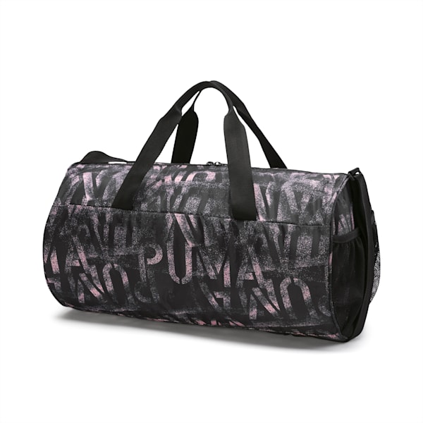 Bolso tipo barril AT ESS, Puma Black-Bridal Rose-AOP, extralarge