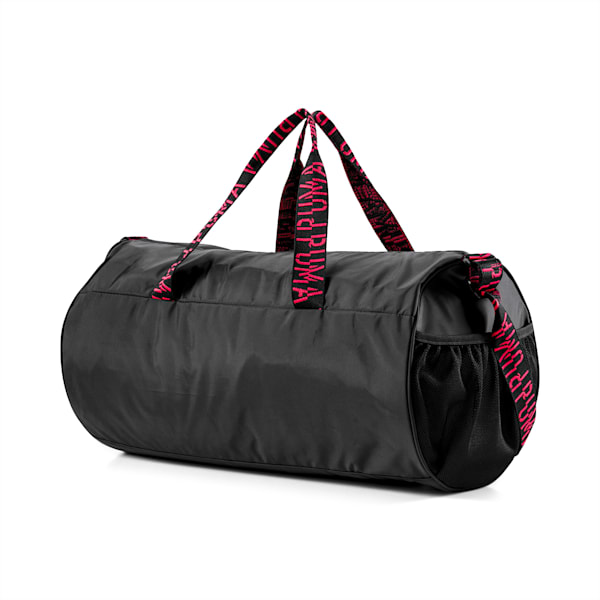 Bolso tipo barril AT ESS, Puma Black-Pink Alert-AOP, extralarge