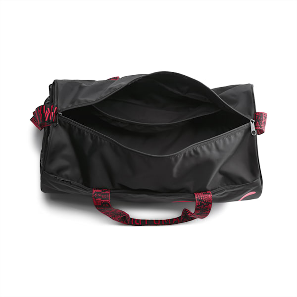 Bolso tipo barril AT ESS, Puma Black-Pink Alert-AOP, extralarge