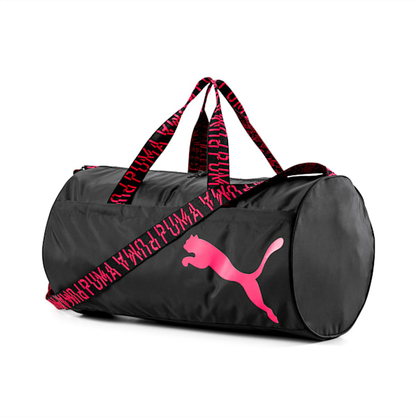 AT ESS Barrel Bag, Puma Black-Pink Alert-AOP, extralarge