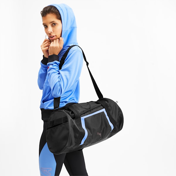 Active Training Shift Women's Duffel Bag, Puma Black-Blue Glimmer, extralarge-JPN