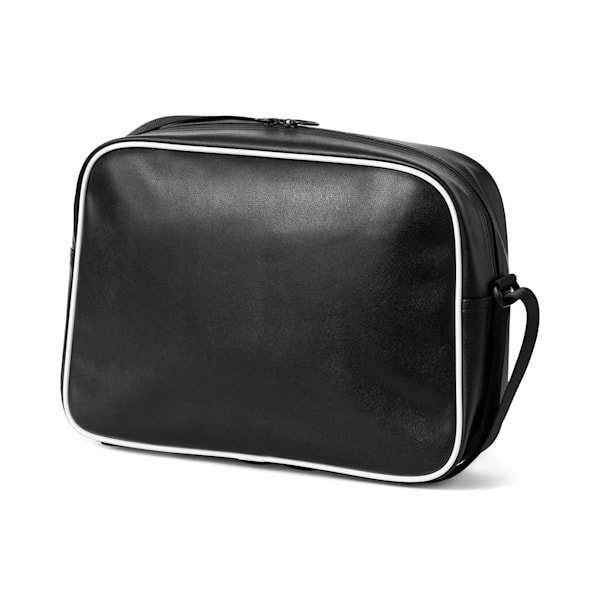 Campus Reporter Retro Shoulder Bag, Puma Black, extralarge