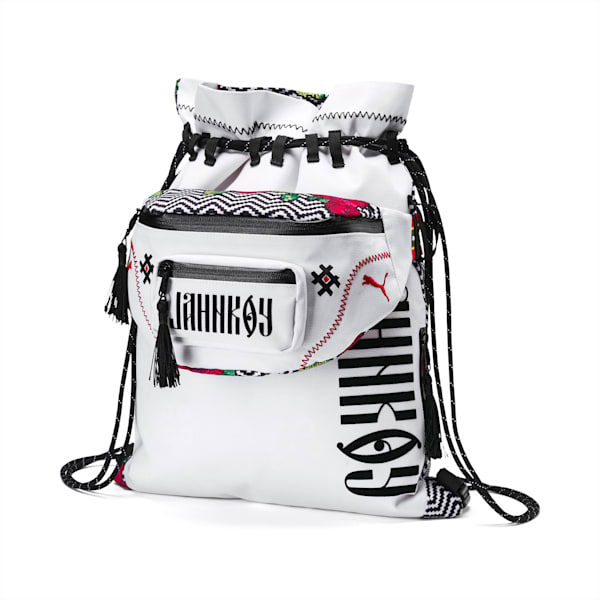 PUMA x JAHNKOY Backpack, Puma White-Multicoloured, extralarge