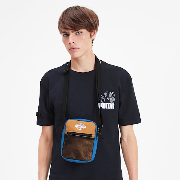 PUMA x TYAKASHA Crossbody Bag, G.Blue-F.Brick-B.Brown, extralarge